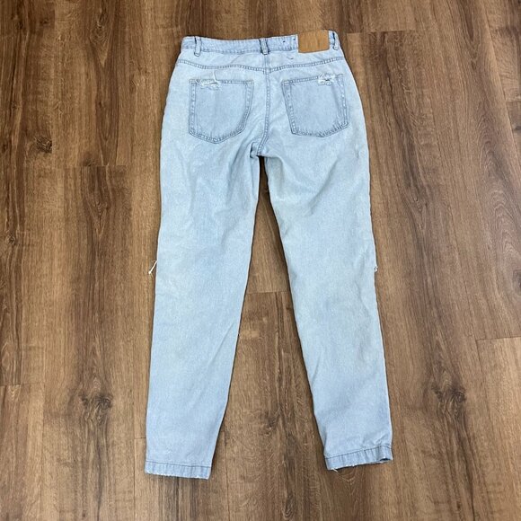 Divided Boyfriend Fit Patches Slim Low Jeans Sz 10 - Picture 13 of 15